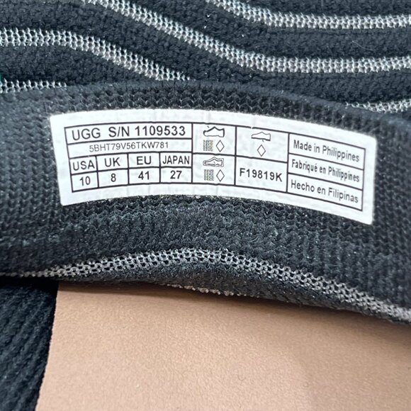 UGG Black & Beige Classic Flats | Slip-On Comfort - Picture 3 of 8